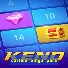 cartela bingo para cha de cozinha imprimir gratis